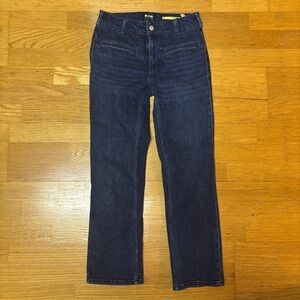 Anthropologie Maeve Coastal Fisherman Minimalist Cheeky Straight Leg Jeans 26